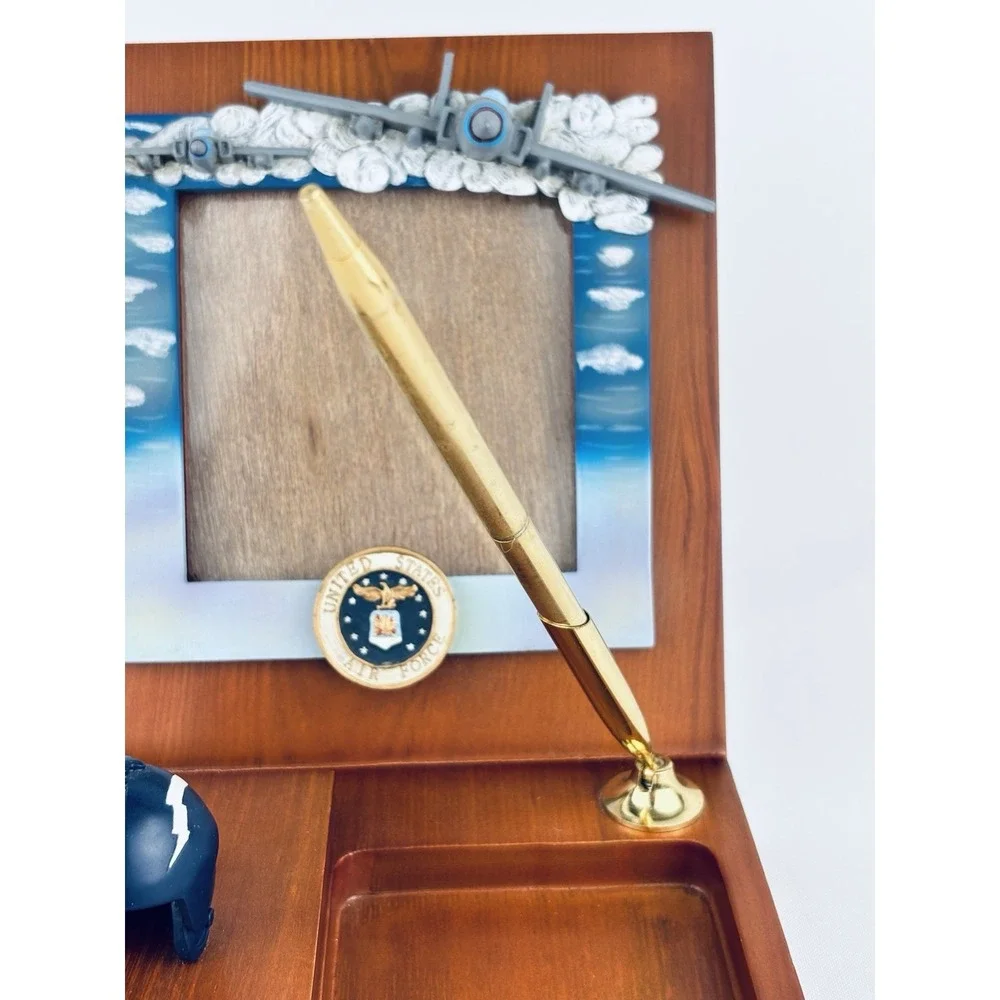 Vanmark U.S. Air Force Pilot Photo Frame‎ Pen Holder Desk Set American Heroes